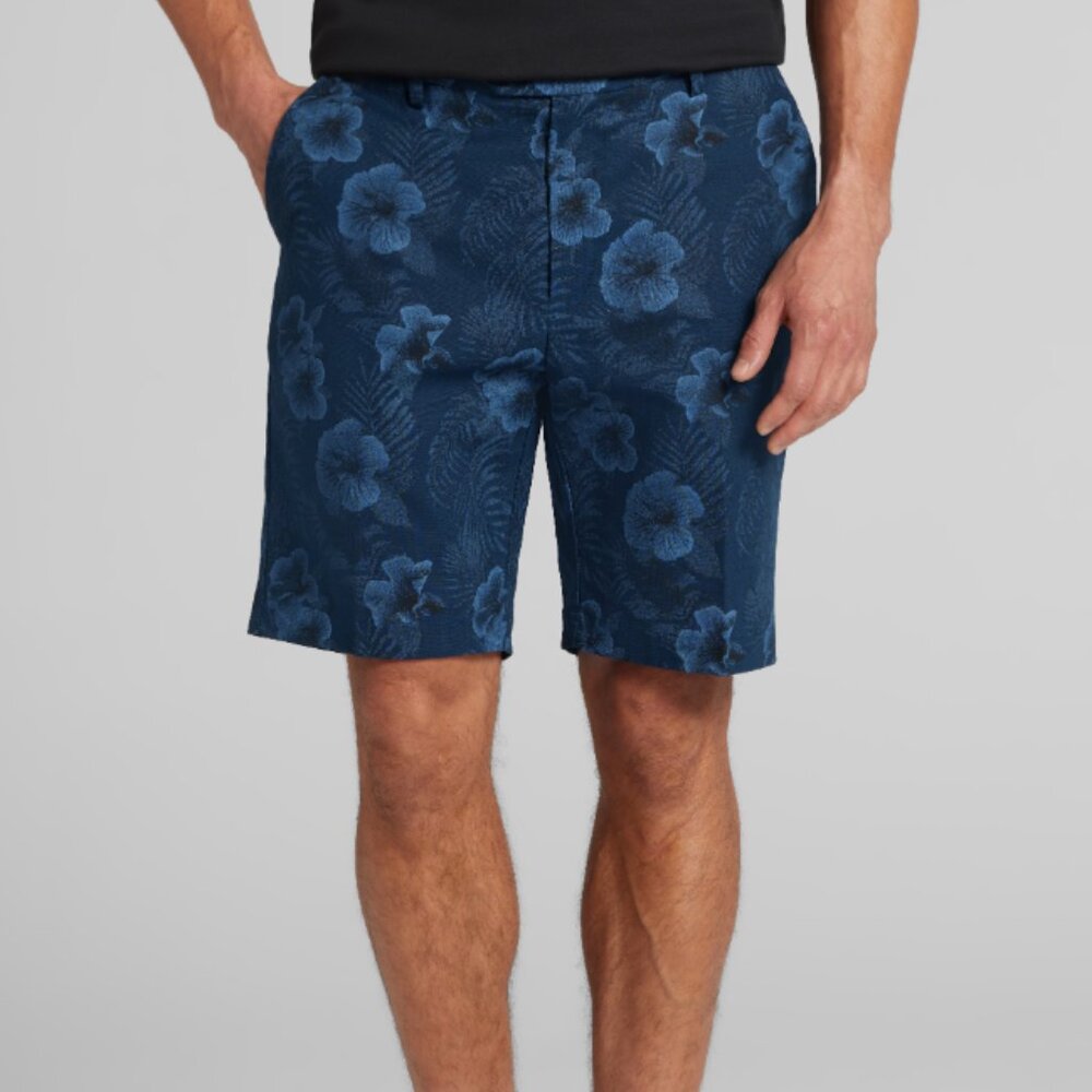 NEW Joseph Abboud Modern Fit Linen Blend Shorts